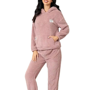 ชุดเสื้อมีฮู้ดของผู้หญิงคอปกยาวถึงข้อเท้าไหล่แบบหลวมโลโก้แบบกำหนดเอง - Product Image 1