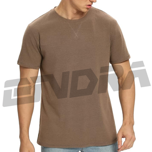 Tshirt uni coupe régulière pour hommes tissu poly coton doux et respirant de haute qualité confort quotidien design classique durable décontracté - Product Image 3