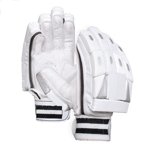 Elegantes guantes de bateo blancos para jugadores de críquet profesionales - Product Image 3
