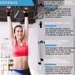 Professional Weightlifting-<b>Straps</b> and Heavy Duty Hooks Weight Lifting Gloves Heavy Duty <b>Straps</b> Alternative-Power Lifting Hooks - Product Image 4