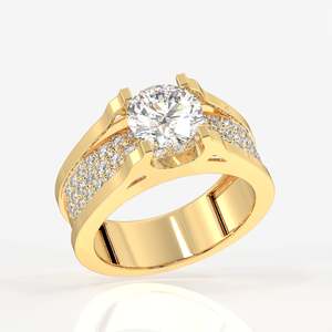 Bruce Men's Sterling Silver <b>Ring</b> with Moissanite Diamond Elegant Men's Accessory - Product Image 3