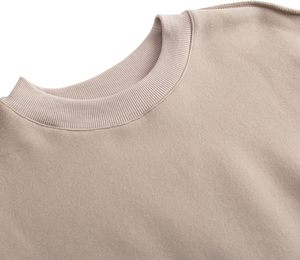 Sudadera recortada holgada de cuello redondo de lana de gran tamaño para mujer, sudaderas para mujer, Top corto de entrenamiento para gimnasio personalizado - Product Image 2
