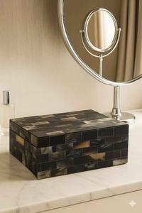Boîte en corne de buffle pour le rangement de bijoux et de cadeaux - Intérieur doux pour les objets délicats Haute qualité - Product Image 3