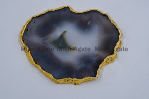 Sous-verre en agate polie sculptée de qualité supérieure Style de pierres précieuses naturelles de luxe pour la guérison de la maison et du jardin et les cadeaux - Product Image 2