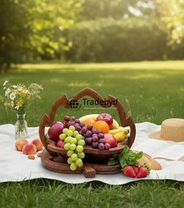 Panier de service moderne en bois artisanal écologique pour fruits secs et articles de luxe, multi-usages pour fruits secs Tradebyd - Product Image 1
