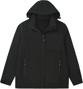 Meilleure qualité respirant coupe-vent imperméable écologique à capuche hommes Soft Shell vestes fermeture éclair avant fini décontracté hiver - Product Image 1