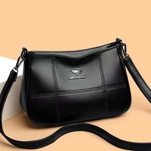 Nouveau sac à bandoulière/sac à main en PU souple vintage à la mode pour femmes avec une seule sangle pour les déplacements quotidiens, les voyages et les courses - Product Image 1