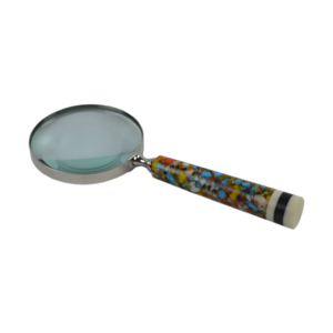 Lupa de metal Vidrio Diseño de mango de color brillante Decoración de alto acabado Lupa estándar en forma de vidrio - Product Image 4