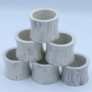 Mesa de comedor decorativa para boda, soporte para servilletas de resina redonda clásica hecha a mano, vajilla - Product Image 4