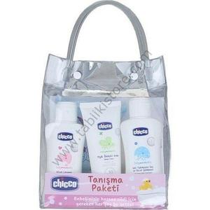Set di datazione 5 pezzi Chicco con borsa trasparente-rosa