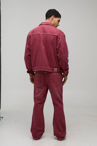 Chaqueta de Mezclilla Gruesa de Poliéster/Algodón con Cierre, Estilo Casual y Ecológico para Invierno, con Lavado Claro - Product Image 5