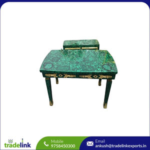 Dessus de table en malachite au design moderne fait à la main pour la décoration de la maison et de l'hôtel Pietra Dura en pierre avec surface polie - Product Image 2