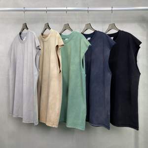 Débardeur d'été personnalisé grande taille pour hommes, vêtements de sport décontractés Slim Fit à séchage rapide, t-shirt sans manches à découper - Product Image 1