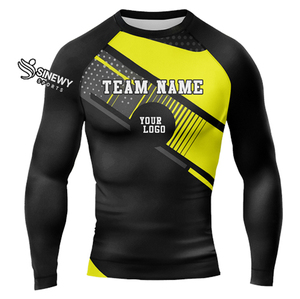 Rashguard à manches longues de meilleure qualité Compression à séchage rapide Chemises BJJ et MMA Tissu et Spandex pour adultes - Product Image 6