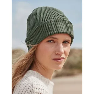 Organic Cotton Waffle <b>Beanie</b> Sustainable Winter Sports Accessories - Product Image 3
