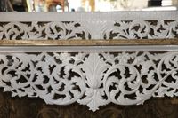 Table console en bois massif acajou luxueuse Caldera, design moderne, sculptée à la main, meuble TV élégant, console multimédia pour salon et entrée