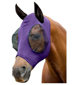 Máscara de carrera de caballos transpirable súper popular, velo de malla, capucha, protección para los ojos y las orejas, máscara antimosquitos para moscas de caballos - Product Image 1
