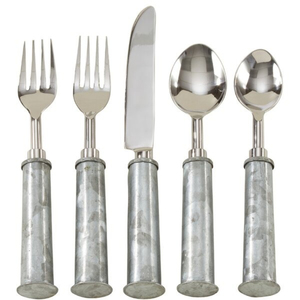 Wholesale Royal Elegant Design Stainless Steel Cutlery Spoon <b>Fork</b> <b>Knife</b> Silver Plated Red Resin Handle Flatware Set - Product Image 5