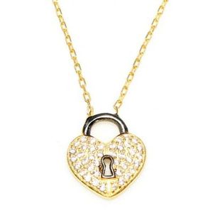Colgante de Plata de Ley 925 con Forma de Corazón y Piedra Blanca para Regalo - Product Image 3
