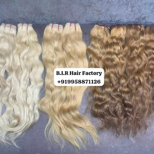 Honey Blonde South Indian Temple Extensiones de cabello humano crudo Paquetes de cabello Remy Estilo de onda corta Número de modelo Paquetes de cabello humano - Product Image 2