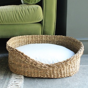 Top Pet Supplies Luxury <b>Dog</b> <b>Bed</b> Sofa Cat Sleeping Nest <b>Beds</b> Eco-friendly Seagrass Pets Basket with Pillow for Wholesale - Product Image 5