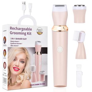 Depiladora Eléctrica 3 en 1 para Mujer, Depiladora USB sin Dolor para Bikini, Axilas, Piernas, Brazos y Rostro con Triple Cuchilla - Product Image 4