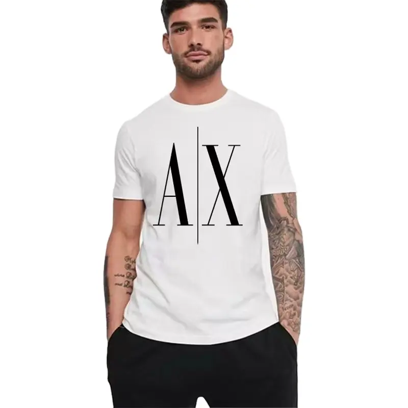 Camisetas de algodón para hombre, camisetas de verano de algodón de calidad deportiva para hombre, camisetas de Hip Hop informales con estampado de letras de gran tamaño