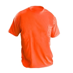 Camiseta de Alta Visibilidad de Manga Corta, Transpirable y Cómoda, de Algodón y Poliéster, Ropa de Trabajo con Logotipo Reflectante - Product Image 1