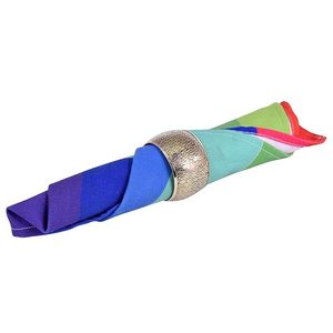 ตกแต่งทองเหลืองผ้าเช็ดปากแหวนงานแต่งงานจัดเลี้ยงอาหารค่ําตกแต่ง Handmade ชุด 6 สีทองจาก MZ INTERNATIONAL - Product Image 1