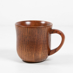 Tasses à thé en bois de taille personnalisée de meilleure qualité avec poignée Tasses en bois polies et brillantes pour les amateurs de thé et de café - Product Image 4