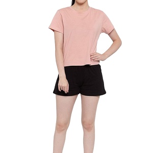 Ensemble 2 pièces pour femme personnalisé avec logo OEM, été, manches courtes, en Spandex/Polyester, prix abordable, vente en gros HI 2026 - Product Image 1