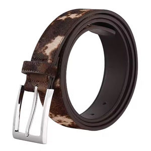 Cinturón de Cuero Vacuno Genuino para Hombre, Diseño Personalizado, Hebilla de Aleación de Doble Cara, Estilo Casual, Marca Privada - Product Image 2