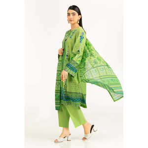 Traje de Jardín de 3 Piezas Verde para Mujer con Estampado y Decoración de Botones - Product Image 2