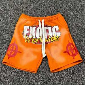 Short de survêtement en éponge française 100% coton personnalisé pour hommes, respirant, lavé à l'acide, Streetwear, fermeture à la taille élastique, séchage rapide - Product Image 5