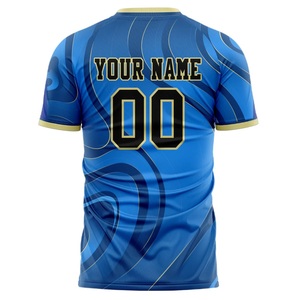 เสื้อเจอร์ซีย์ฟุตบอลของผู้ชายเสื้อฝึกซ้อมแบบย้อนยุคแห้งเร็วระบายอากาศได้ดีเลือกขนาดได้พิมพ์สีตามต้องการ - Product Image 3