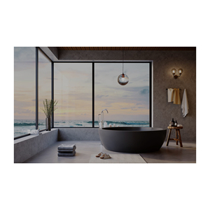 Jestone Independiente Moderno Hotel Muebles de baño Buen precio Mármol-acrílico Bañera estándar para remojo Independiente - Product Image 5