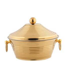 Le dernier plat de service chaud au design tendance avec cooper brillant coté fini avec casserole à bouton et plat disponible au prix de vente - Product Image 4