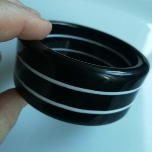 Nuevo brazalete de acetato en forma de C acrílico ancho moda colorido Jadeíta alta calidad grueso Lucite resina pulsera abierta - Product Image 6