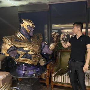 Popular 113cm personaje decorativo fibra de vidrio <span class=keywords><strong>Thanos</strong></span> estatua resina busto estatua a la venta en Stock - Product Image 4