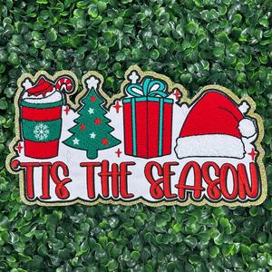 Merry Bright Christmas 3D Iron-On Parches bordados personalizados Heart Festival Design Transferencia de calor Coser parches para sombreros de niños - Product Image 1