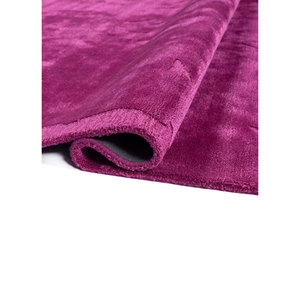 White Noise Hand Tufted <b>Wool</b> & Viscose Rug Pink & Purple Solid Striped Rectangle for Home Bedroom or Hallway-Model Tnq-3218 - Product Image 2