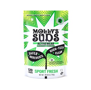 Lessive en poudre Molly's Suds Active Wear, extra forte, anti-taches pour vêtements de sport, 120 lavages - Product Image 1