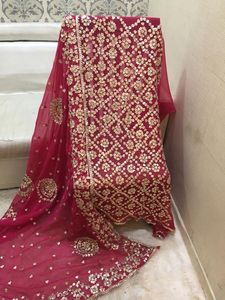 Modern Ethnic Contemporary Style Women's Acrylic Salwar Kameez <b>Gota</b> Embellished Shimmery Finish Hand Drawn Printing Regular Fit - Product Image 5