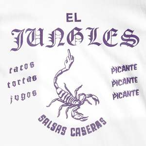 เสื้อยืดผ้าเจอร์ซีย์ผ้าฝ้าย 100% สำหรับผู้หญิง Jungles Salsas Caseras พิมพ์ลายด้วยเทคนิคสกรีน  ไซส์ S-L - Product Image 2