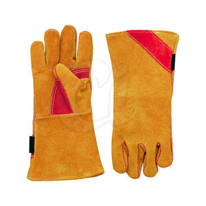 Guantes de soldador de cuero de calidad superior a bajo precio Guantes de soldador de cuero protectores de diseño único - Product Image 1