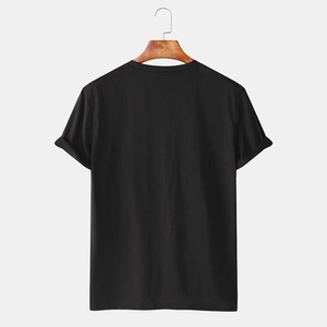Camiseta informal de microfibra para hombre, 100% de algodón, ligera, de manga corta, cuello redondo, estampado, verano, Fitness, moda Hip Hop - Product Image 3
