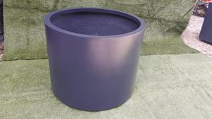 KNT Creations Pot de fleurs circulaire classique moderne en fibre de verre léger et durable, finition mate ou brillante, pour intérieur, extérieur, jardin et maison - Product Image 2