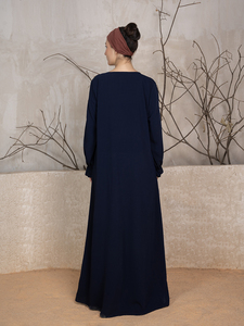 EID Dubai ensemble d'abaya personnalisé 100% polyester CYK tissu de crickle prière femmes robe 2 pièces Hijab Abaya ensemble femmes robe musulmane - Product Image 2