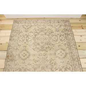 Alfombra Vintage de 3.8x6.9 pies, Alfombra Persa Turca de Lana Gris - Product Image 3