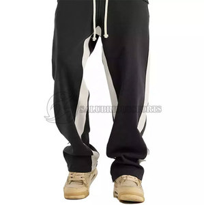 Custom Logo <b>Men's</b> High Quality Canvas <b>Joggers</b> with Side Strips Casual Style Drawstring Sweatpants <b>Cargo</b> Trouser - Product Image 2